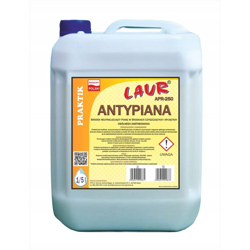 ANTYPIANA DO ODKURZACZY ORAZ DO ŚRODKÓW MYJĄCO CZYSZCZĄCYCH - 5L