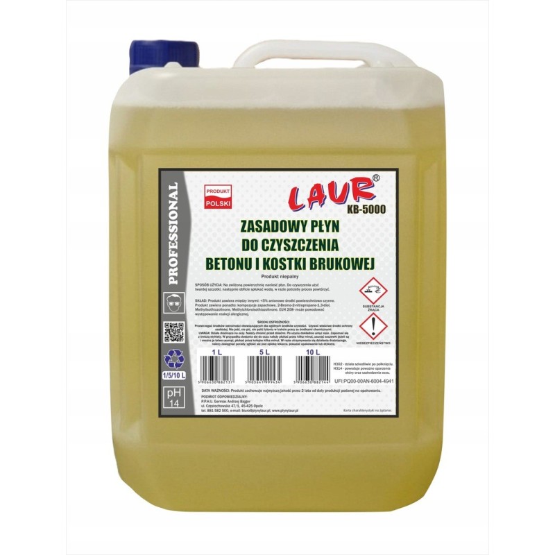 PŁYN DO CZYSZCZENIA BETONU I KOSTKI BRUKOWEJ 5L