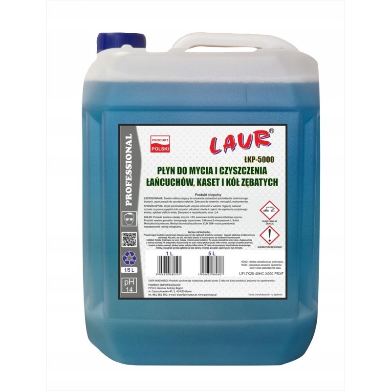 PŁYN DO MYCIA ŁAŃCUCHA I KASET ROWEROWYCH 5L