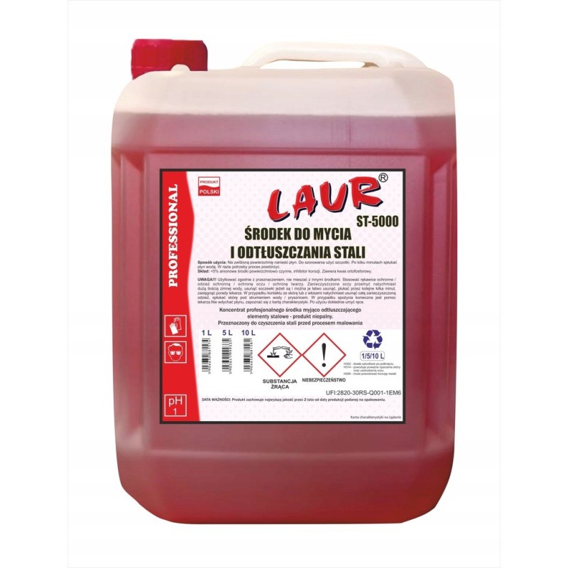 KONCENTRAT DO MYCIA I ODTŁUSZCZANIA STALI LAUR 5L