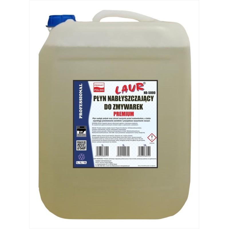 PŁYN NABŁYSZCZAJĄCY PREMIUM DO ZMYWAREK - 10L