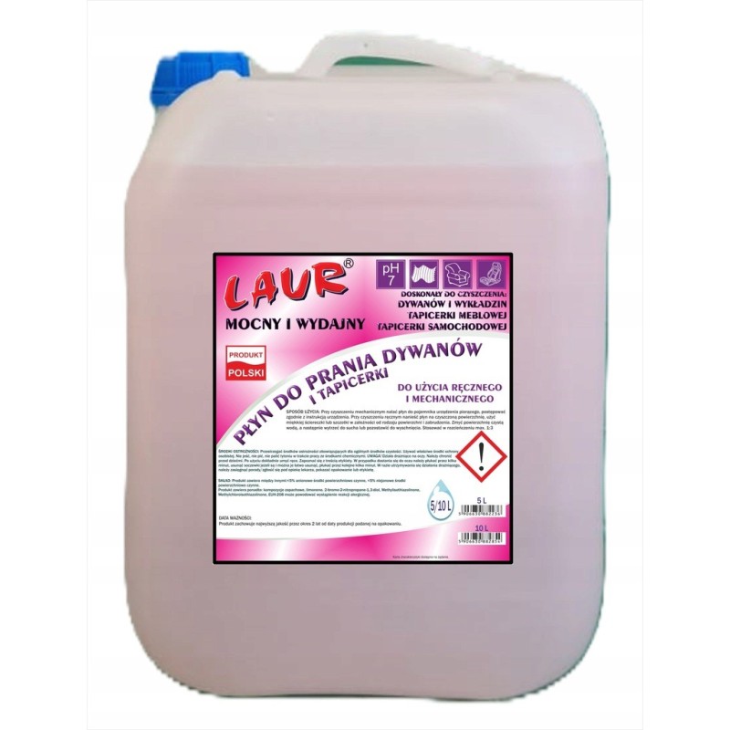 NISKOPIENIĄCY PŁYN DO PRANIA TAPICERKI I DYWANÓW - 10L