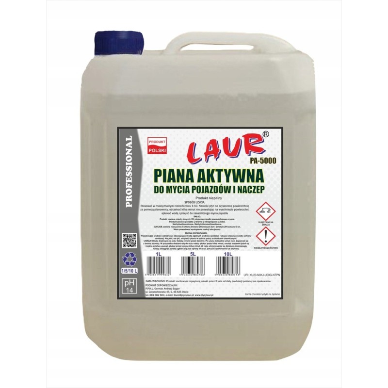 PIANA AKTYWNA DO MYCIA POJAZDÓW I NACZEP 5 L
