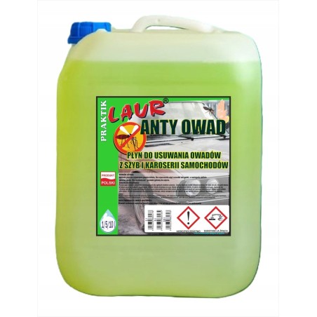 ANTY-OWAD - PŁYN DO USUWANIA OWADÓW Z SZYB I KAROSERI SAMOCHODÓW 10L