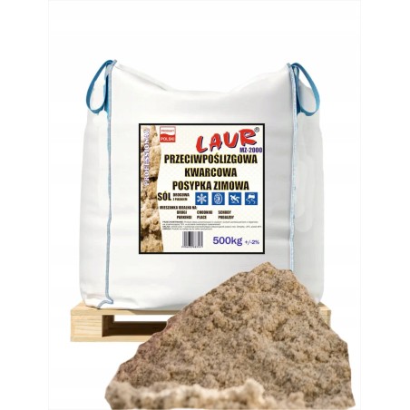 MIESZANKA ANTYPOŚLIZGOWA ZIMOWA - PIASEK+SÓL DROGOWA - BIG BAG 500kg
