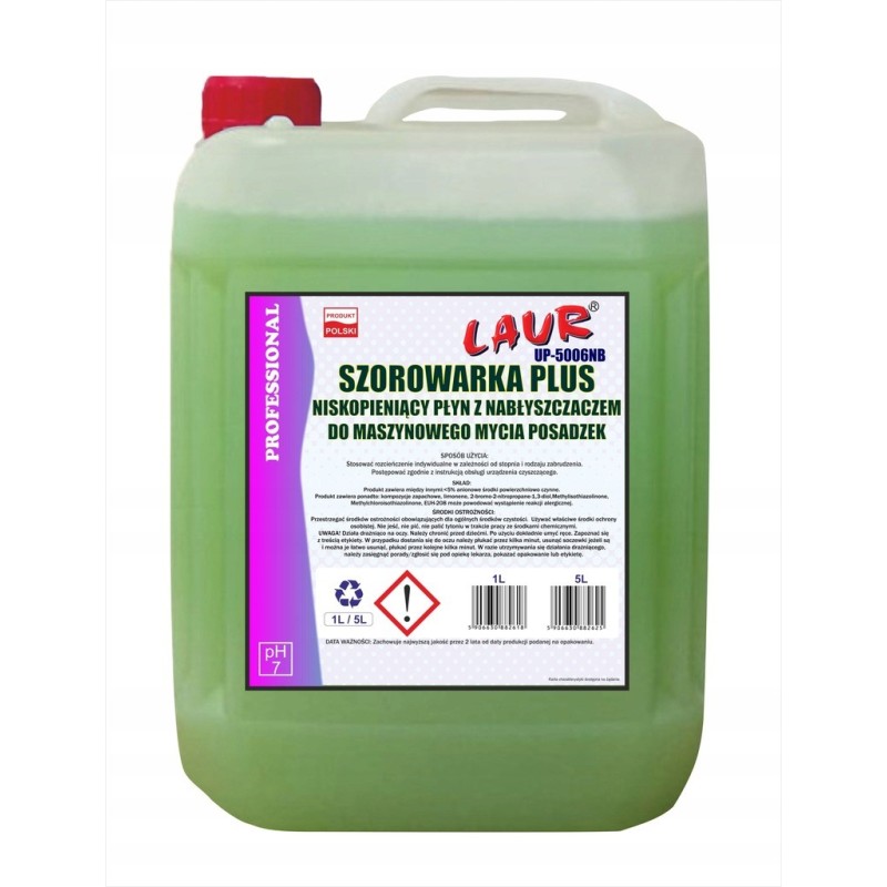SZOROWARKA PLUS - NISKOPIENIĄCY PŁYN Z NABŁYSZCZACZEM DO MASZYNOWEGO MYCIA POSADZEK - 5l