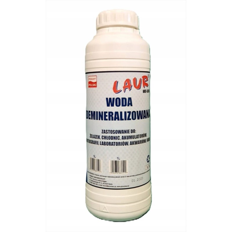 WODA DEMINERALIZOWANA - 1L