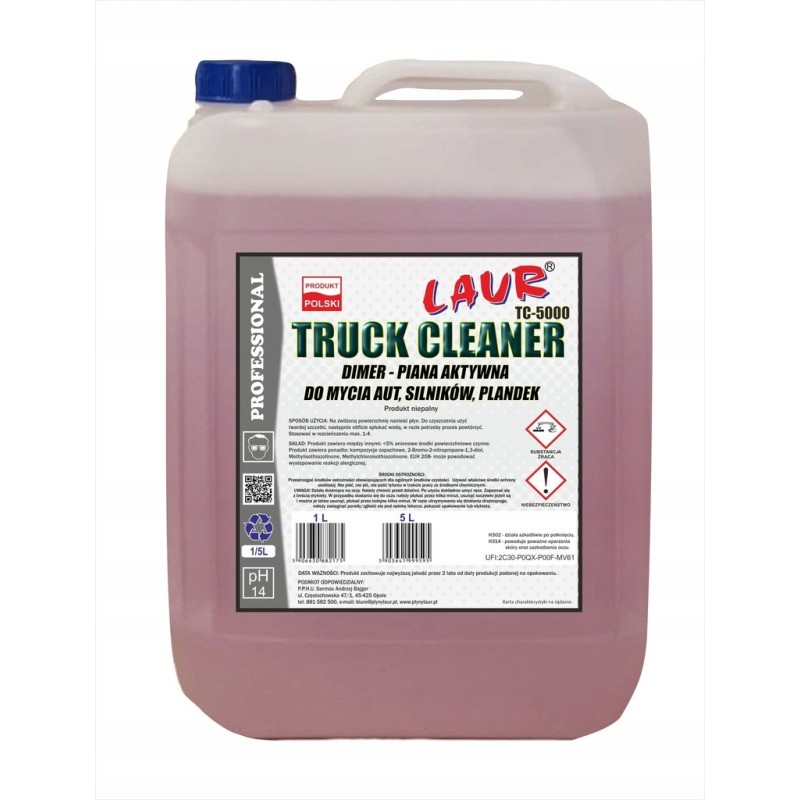 TRUCK CLEANER - PIANA AKTYWNA DIMER MYCIE NACZEP PLANDEK - 5L