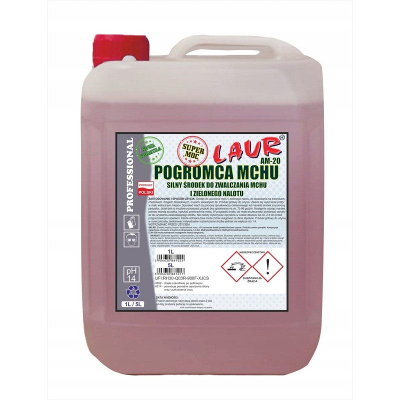 ANTYMECH - BARDZO SILNY ŚRODEK DO USUWANIA MCHU ZIELONEGO NALOTU 5L