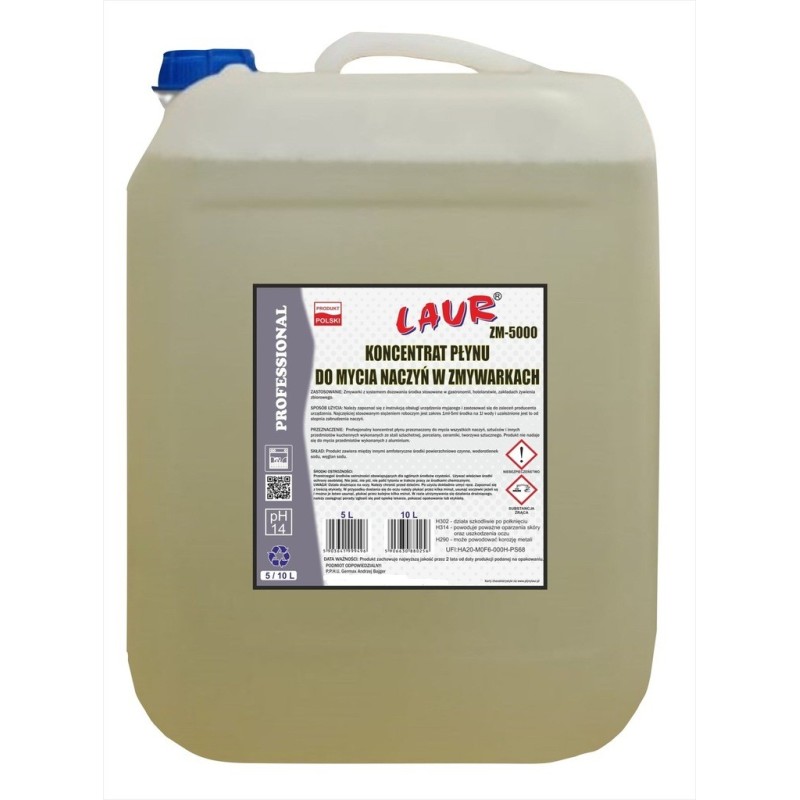 KONCENTRAT PŁYNU DO MYCIA NACZYŃ W ZMYWARKACH GASTRONOMICZNYCH - 10L