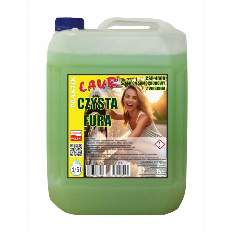 SZAMPON SAMOCHODOWY Z WOSKIEM PRAKTIK 5L