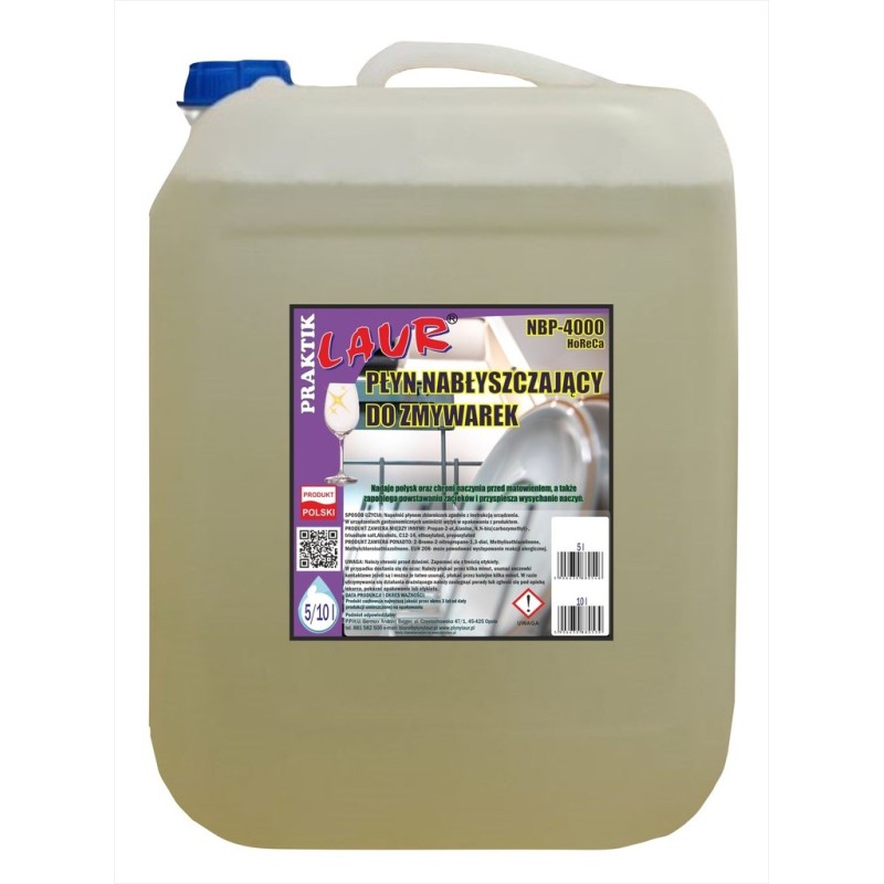 PŁYN NABŁYSZCZAJĄCY DO ZMYWAREK - 10L