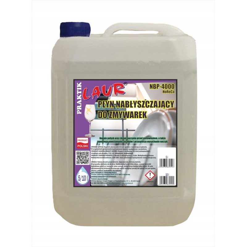 PŁYN NABŁYSZCZAJĄCY DO ZMYWAREK - 5L