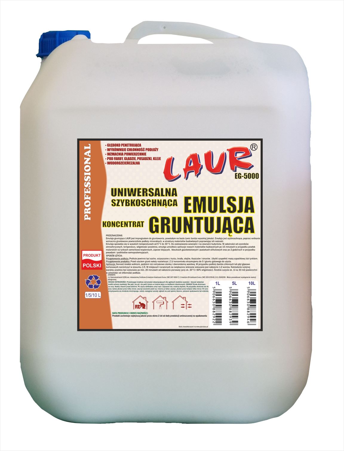 PROFESSIONALNA UNIWERSALNA EMULSJA GRUNTUJĄCA - 10L - GERMAX zdjęcie 1