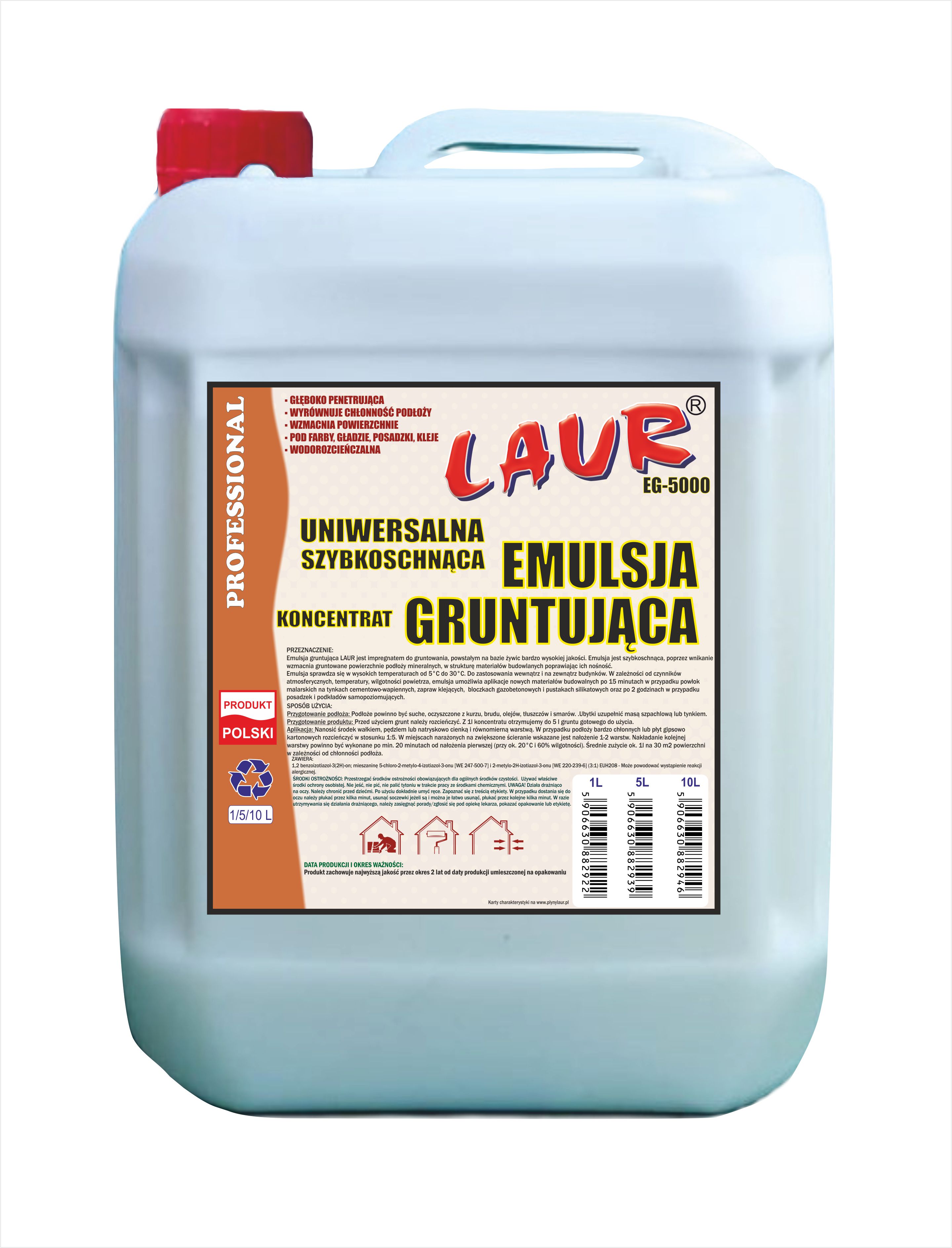 PROFESSIONALNA UNIWERSALNA EMULSJA GRUNTUJĄCA - 5L - GERMAX zdjęcie 1