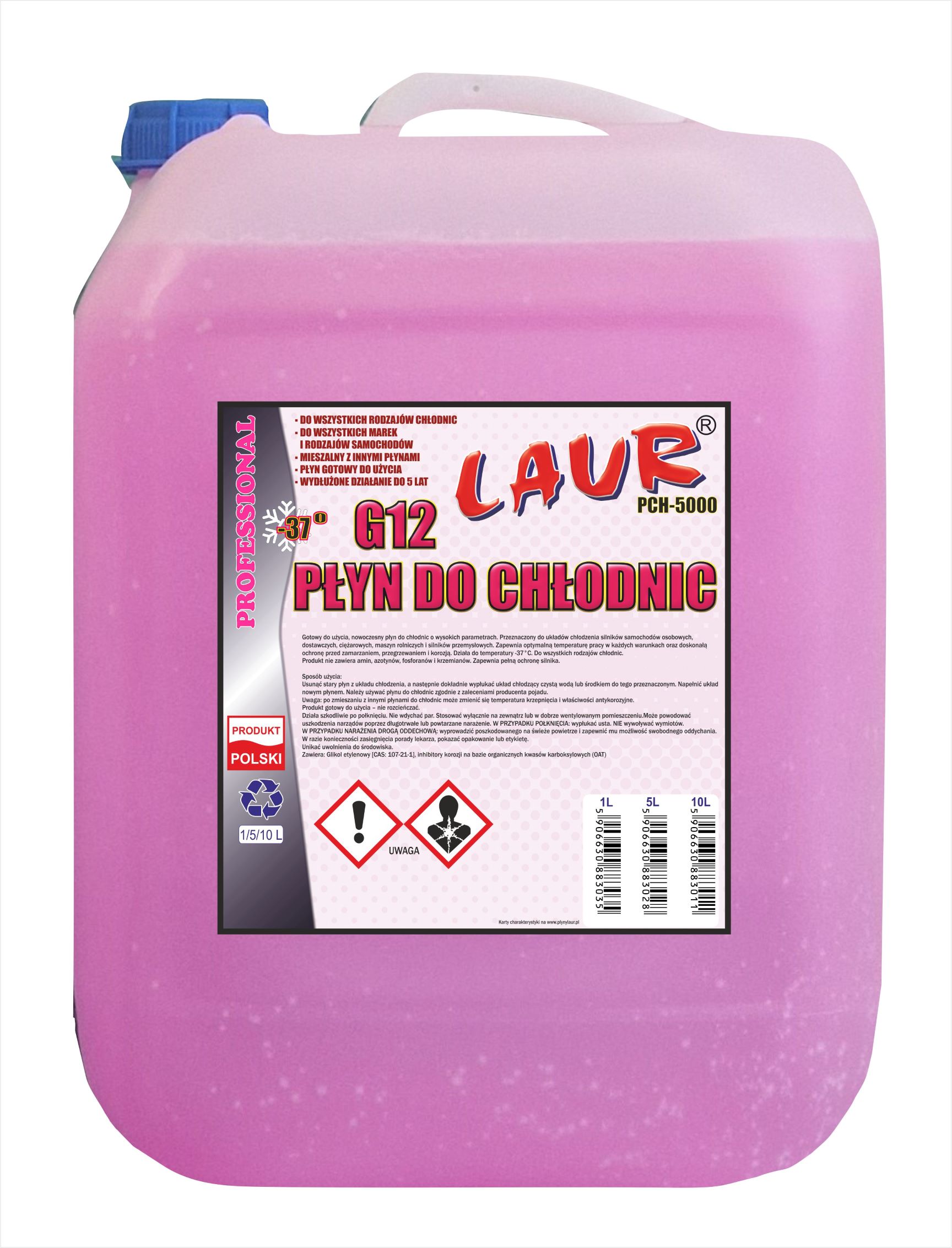 PŁYN DO CHŁODNIC G12 CZERWONY -37STOPNI - 10L zdjęcie 1