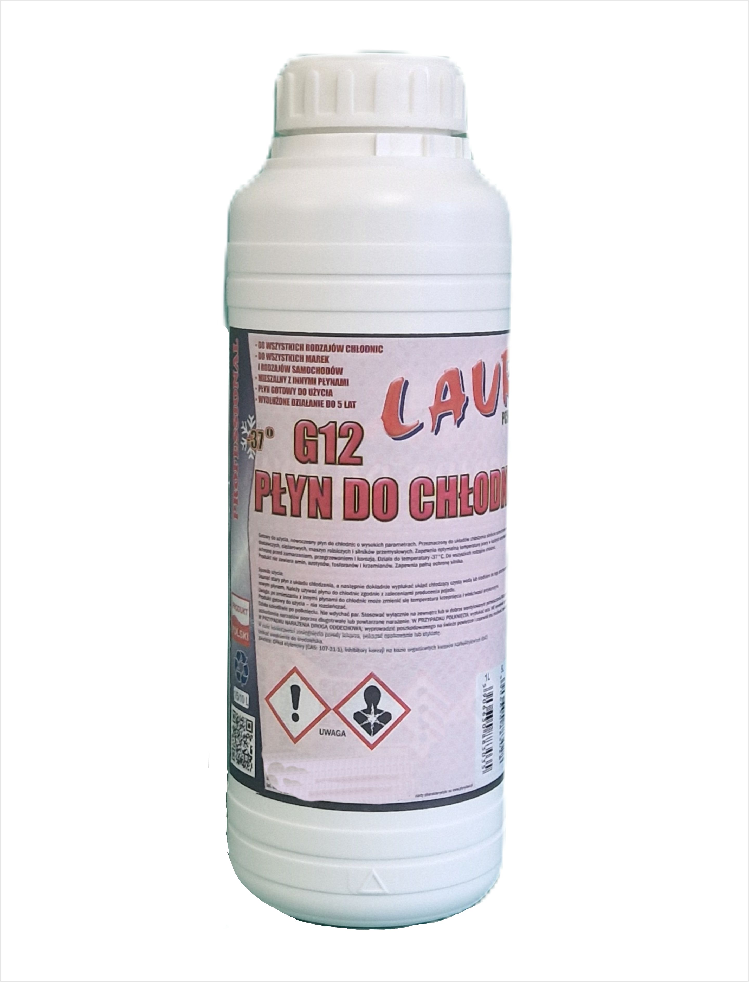 PŁYN DO CHŁODNIC G12 CZERWONY -37STOPNI - 1L zdjęcie 1
