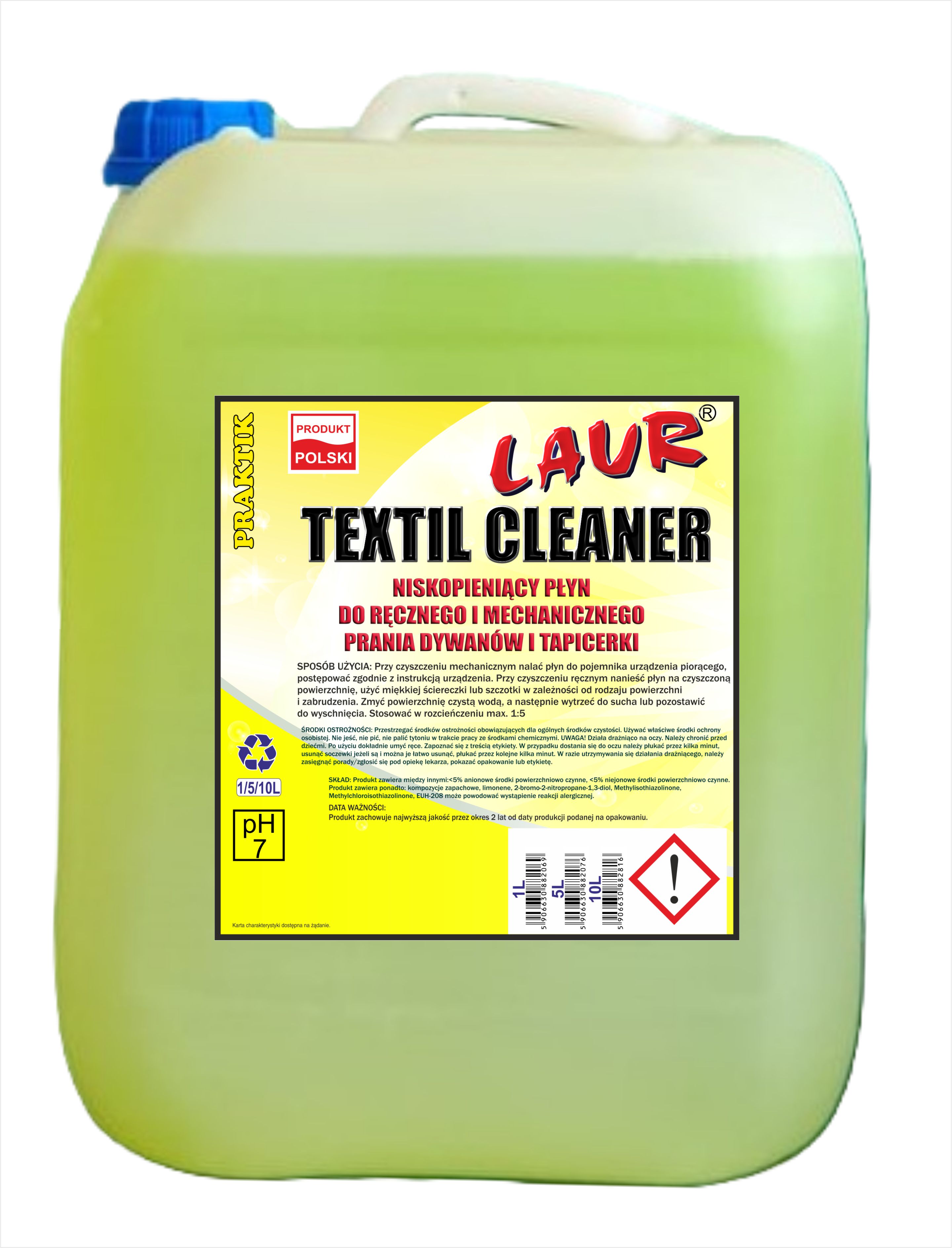 TEXTIL CLEANER - KONCENTRAT DO PRANIA DYWANÓW I TAPICERKI - 10L - GERMAX zdjęcie 1